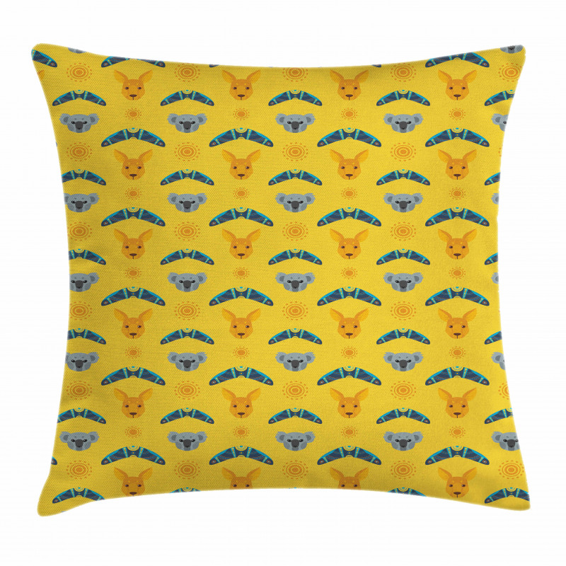 Aboriginal Style Boomerang Pillow Cover