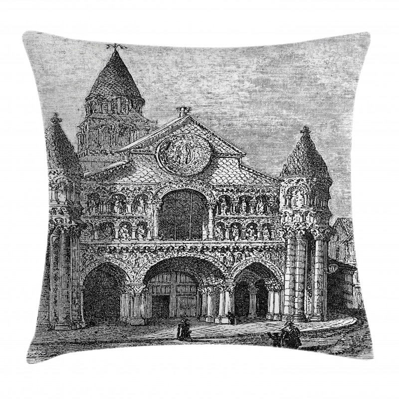 Vintage Monument Artwork Pillow Cover