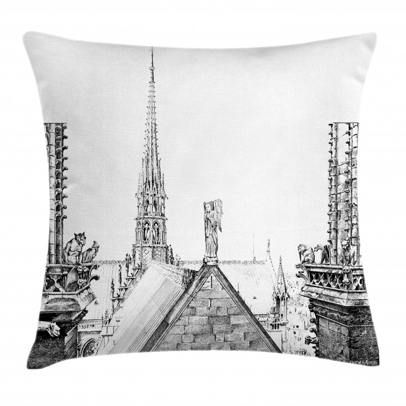 Monument Sketch Pillow Cover
