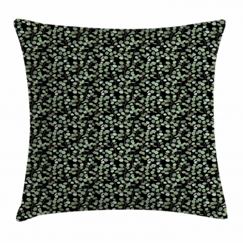Exotic Foliage Hand Drawn Pillow Cover