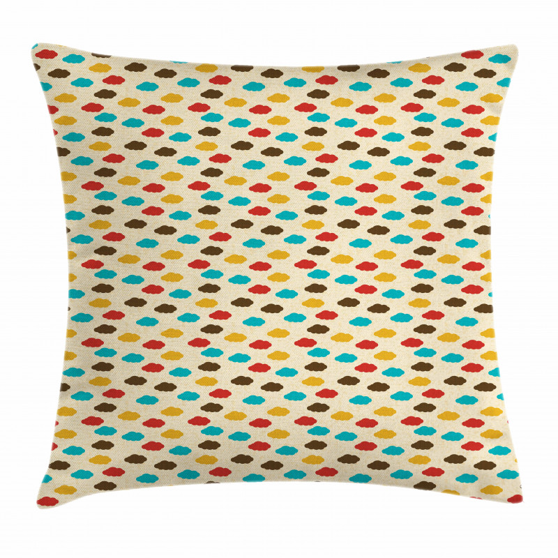 Cumulus in Rainbow Colors Pillow Cover