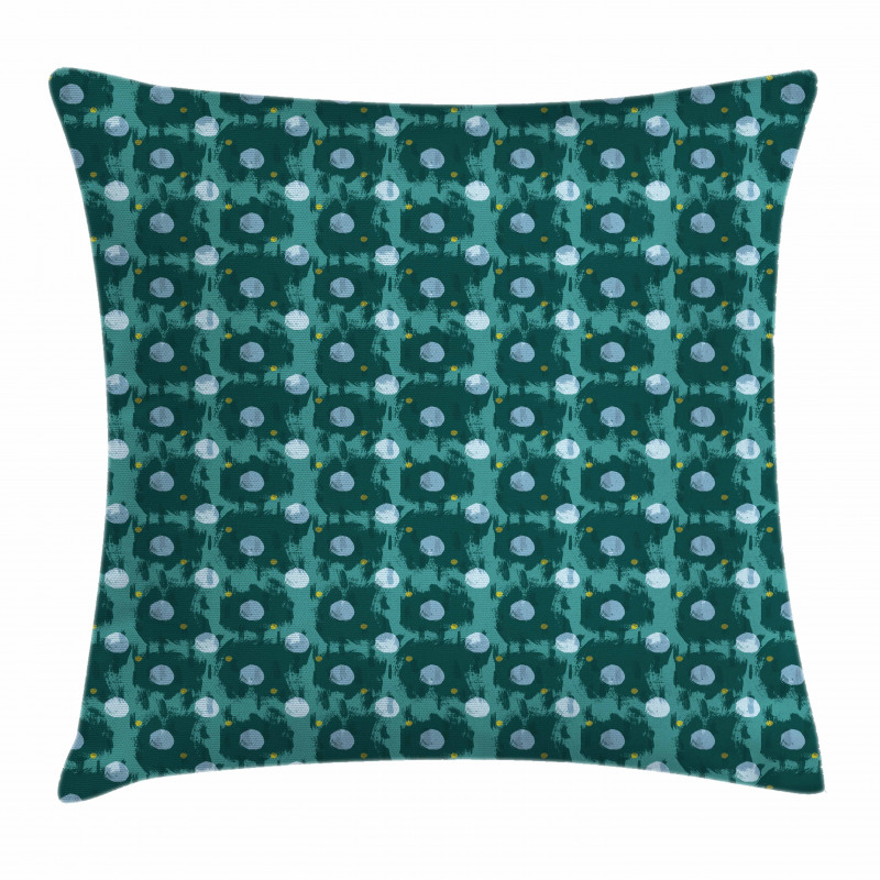 Circle Shapes Paint Smears Pillow Cover