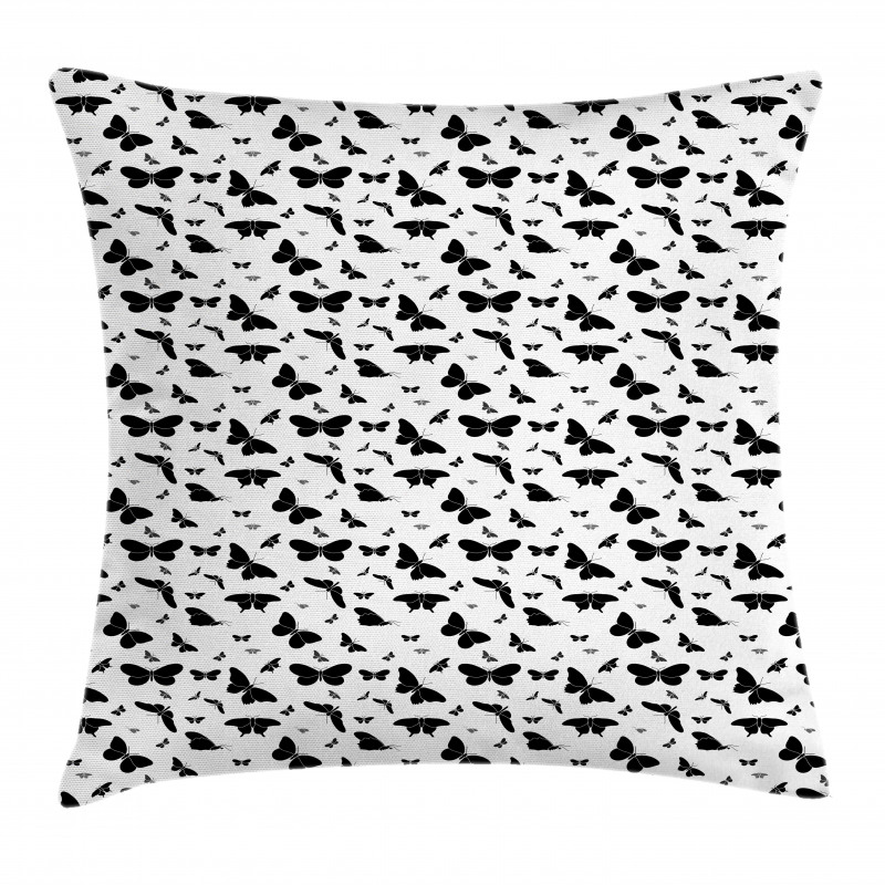 Monochrome Bug Design Pillow Cover