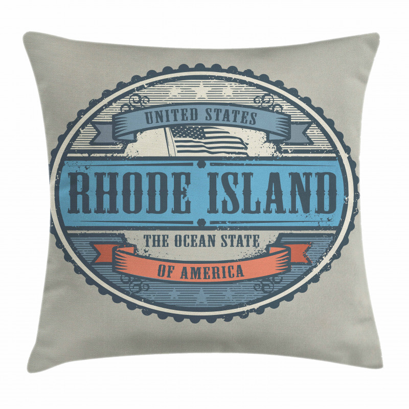 Ocean State of USA Pillow Cover