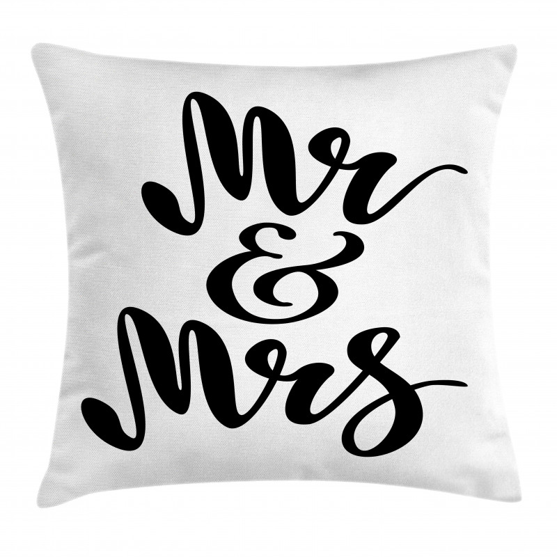 Hand Lettering Pattern Pillow Cover