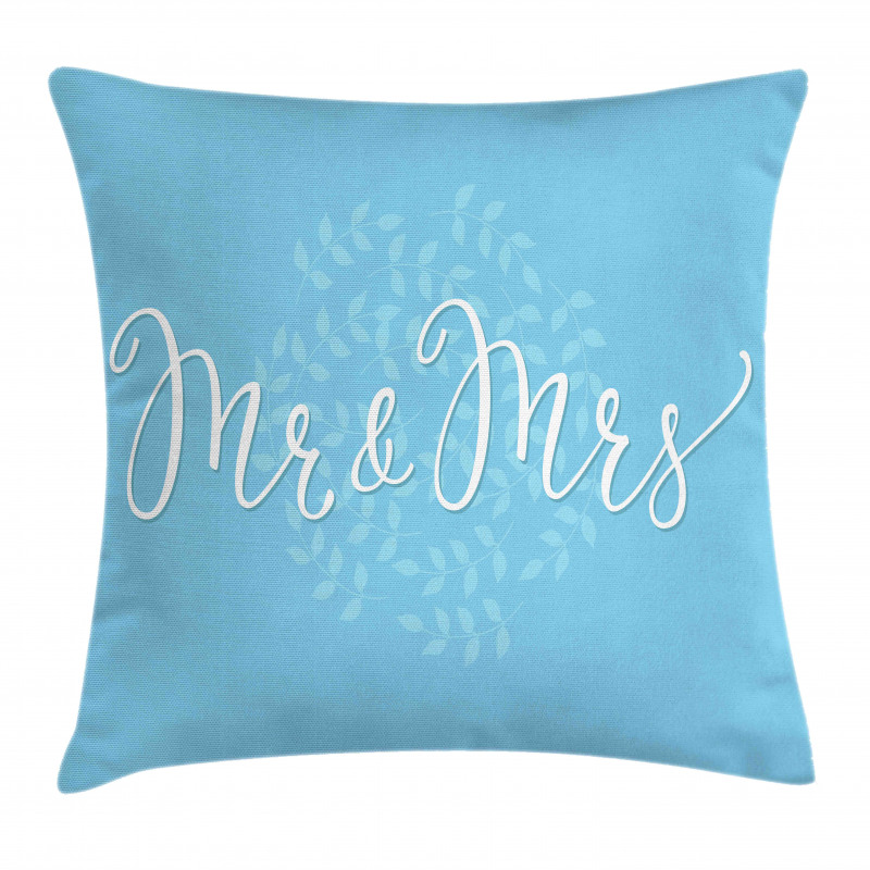 Romantic Wedding Design Pillow Cover