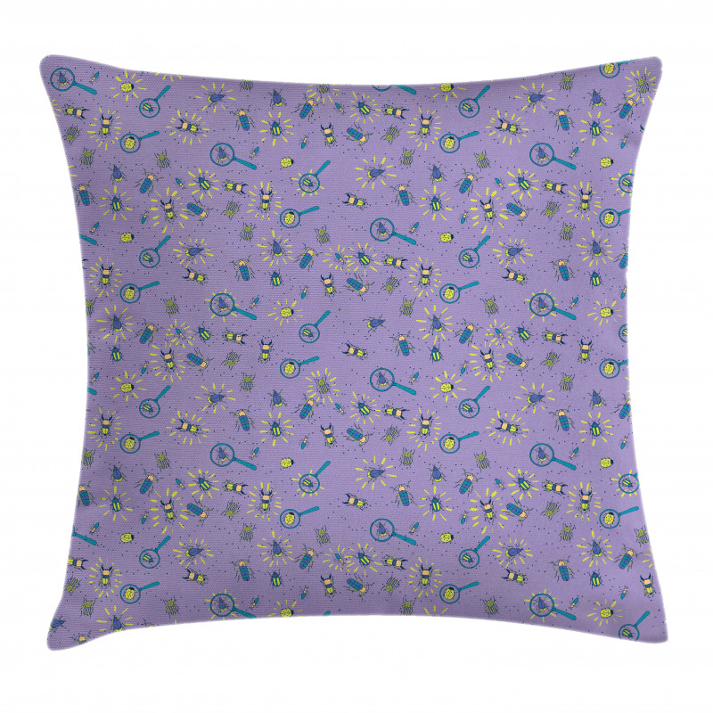 Bugs and Insects Pattern Pillow Cover