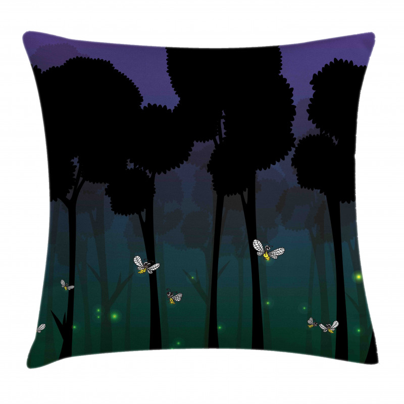 Woodland Night Cartoon Kids Pillow Cover