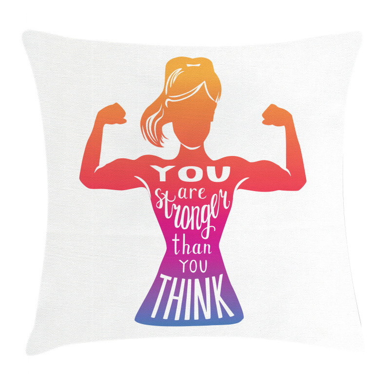 Fitness Strong Woman Pillow Cover