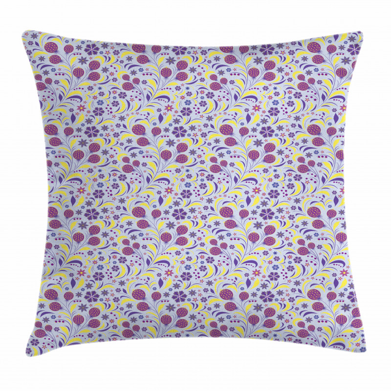 Abstract Spring Botany Art Pillow Cover