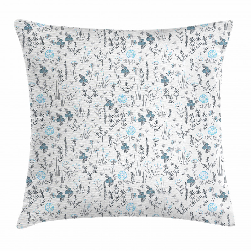 Delicate Plants Flowers Pillow Cover