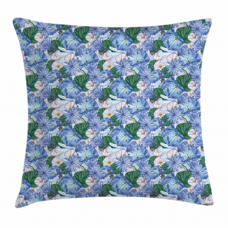 Repeating Exotic Botany Pillow Cover