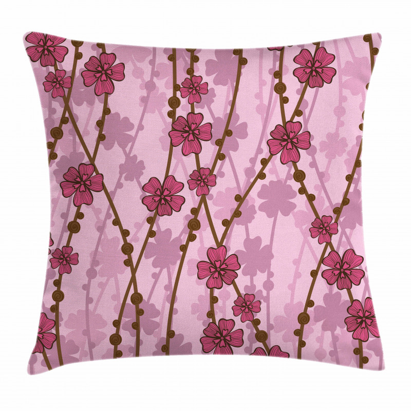 Flora Curly Branches Pillow Cover