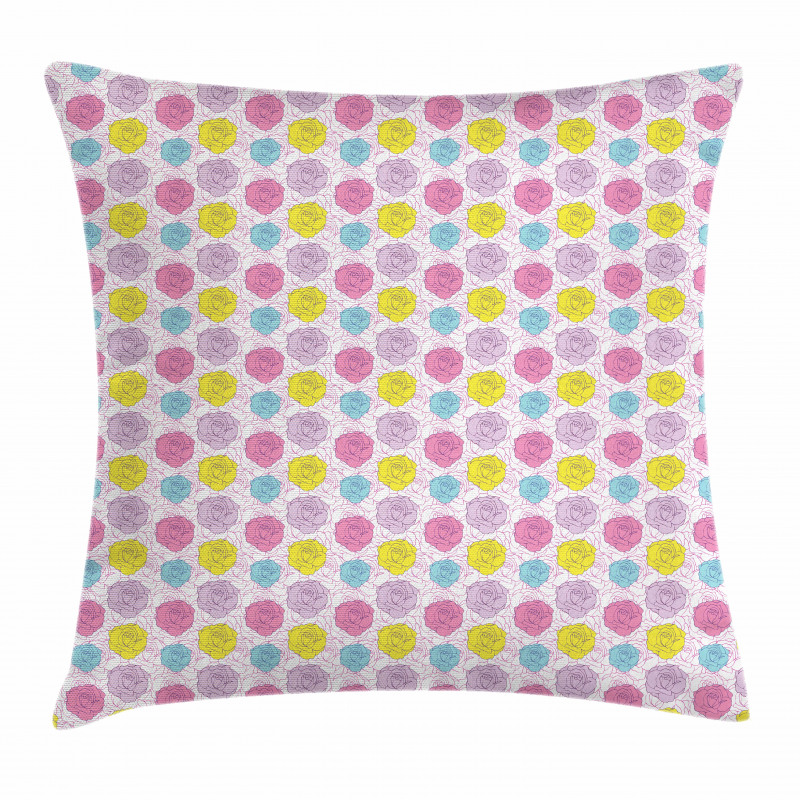 Vivid Symetric Petals Pillow Cover