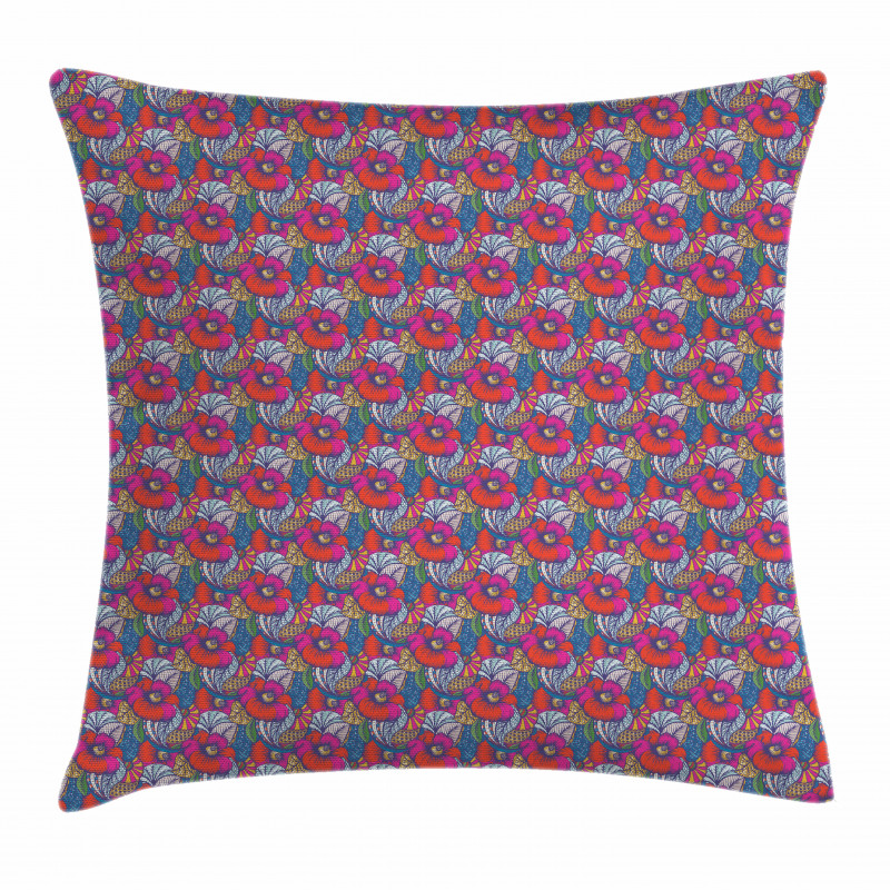 Energetic Colors Chaotic Art Pillow Cover