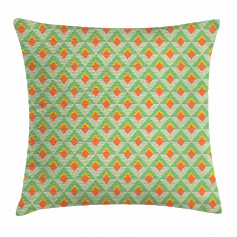 Vivid Rhombus Pattern Line Pillow Cover