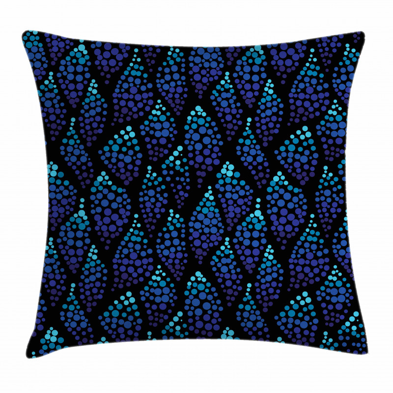 Dotted Waves Illustration Pillow Cover