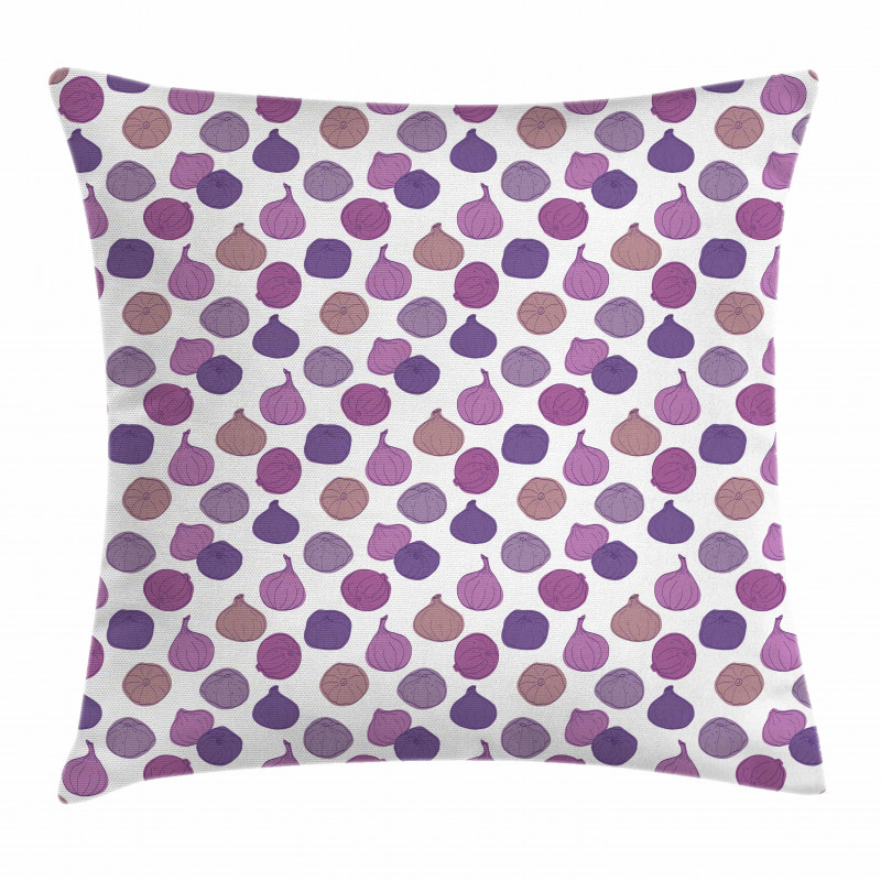 Purple Tones Figs Fruit Art Pillow Cover