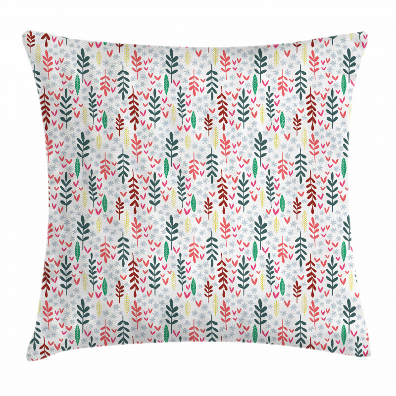 Colorful Hand Drawn Nature Pillow Cover