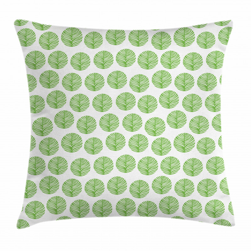 Green Spring Leaf Pillow Cover