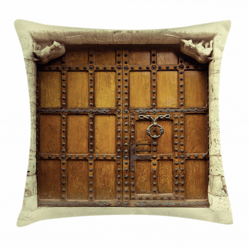 Rustic Style Door Design Pillow Cover