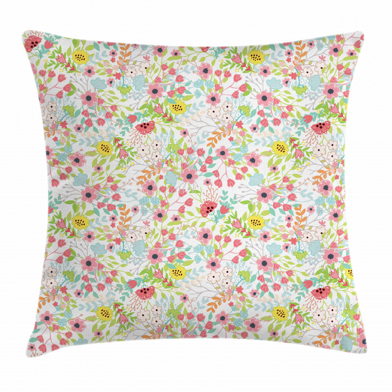 Blossoming Garden Art Design Pillow Cover