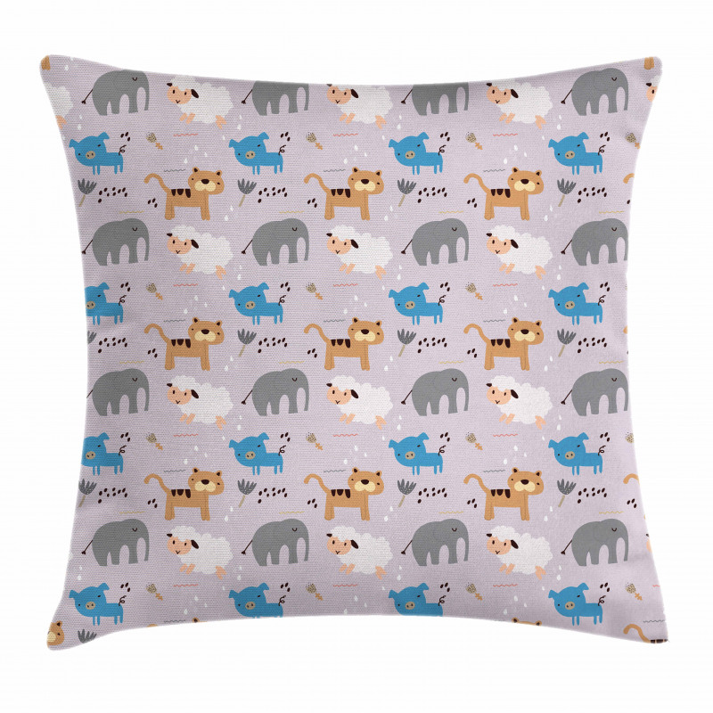 Sheep Elephant Pig Dog Pillow Cover