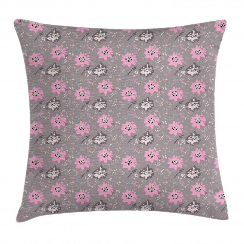 Abstract Blooming Flower Pillow Cover