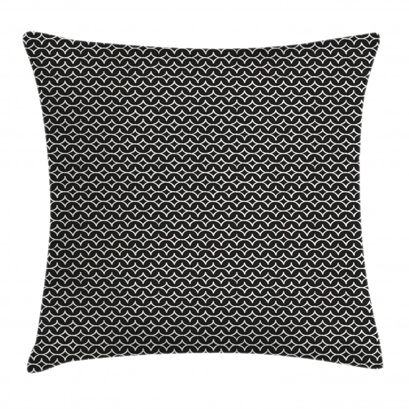 Ink Style Half Circles Pillow Cover