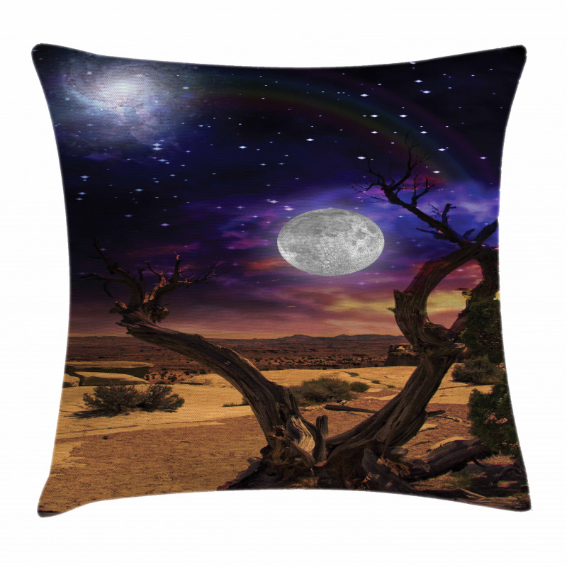 Desert Night Nebula Stars Pillow Cover