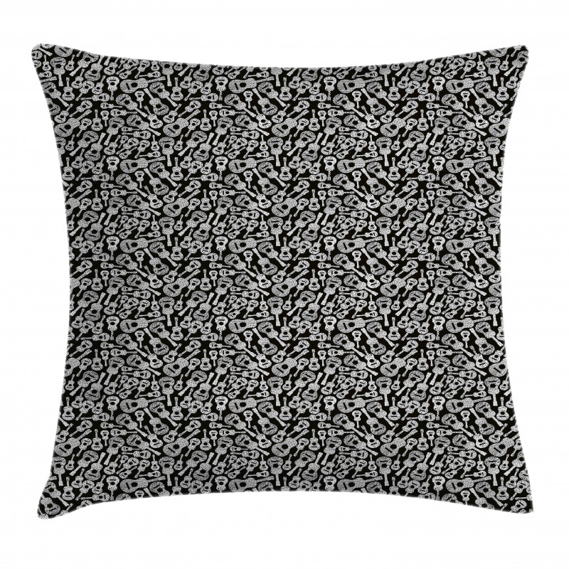 Abstract Guitars Pillow Cover