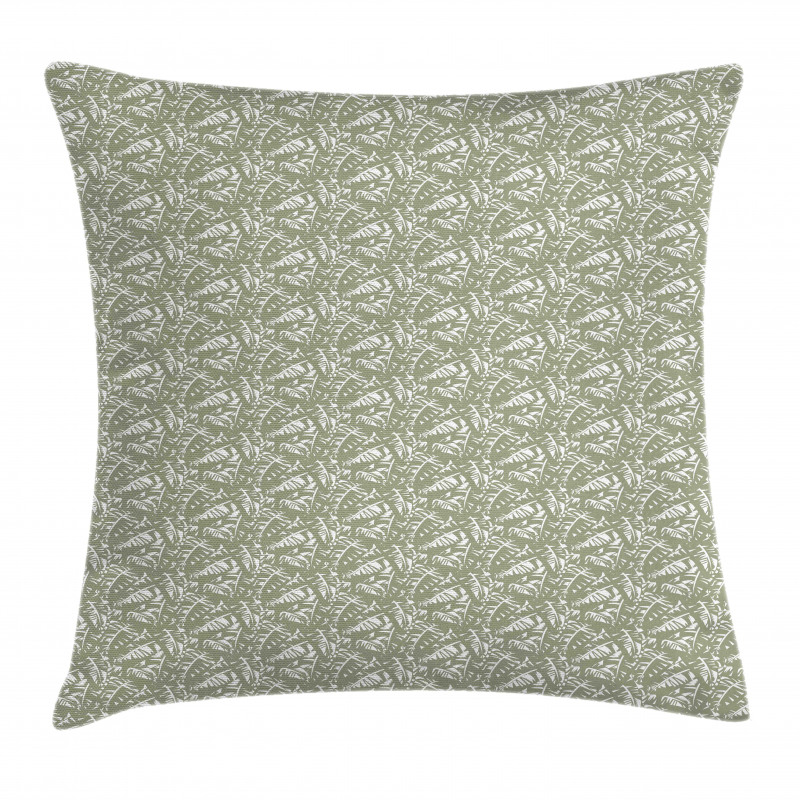 Abstract Banana Leaves Pillow Cover