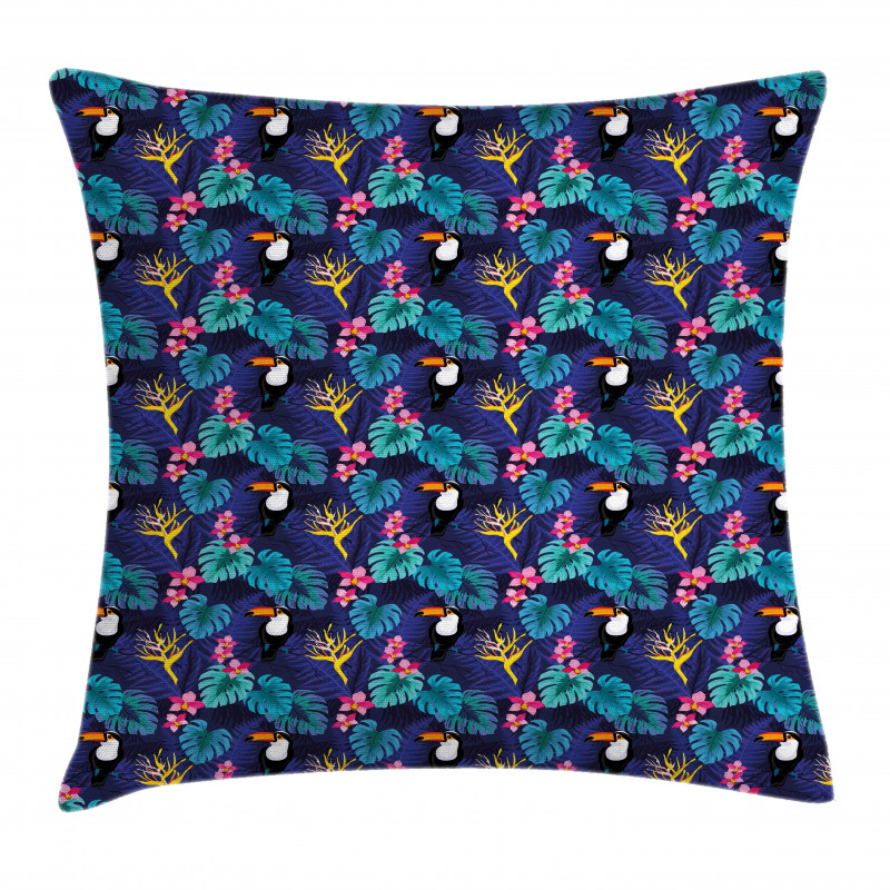 Tropical Island Nature Toucan Pillow Cover