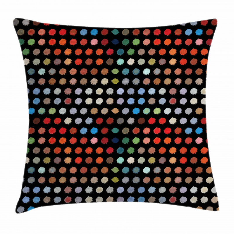 Brush Stroke with Colors Pillow Cover