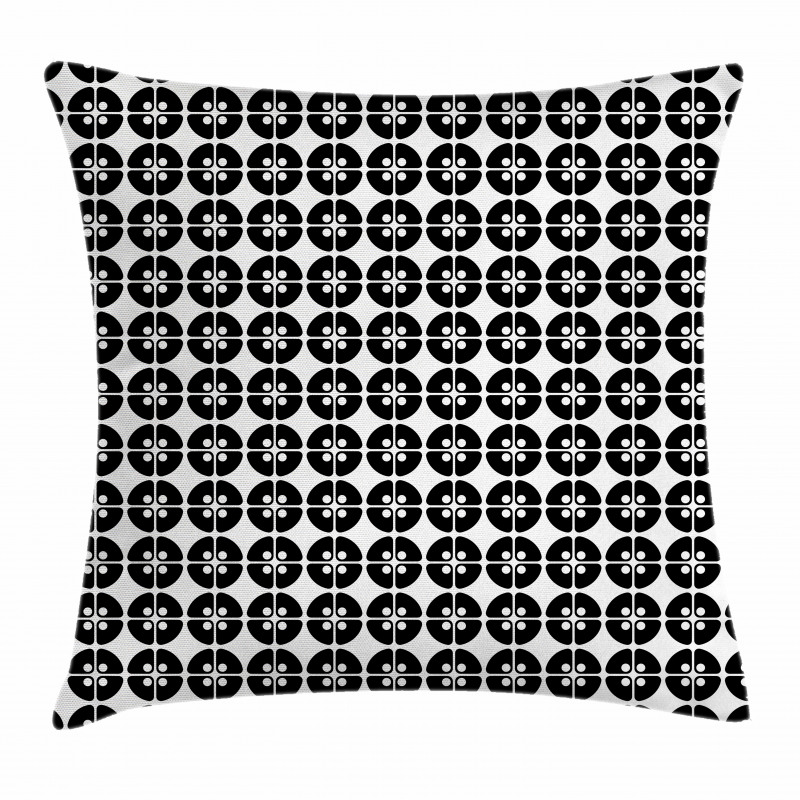 Modern Circles with Dots Pillow Cover