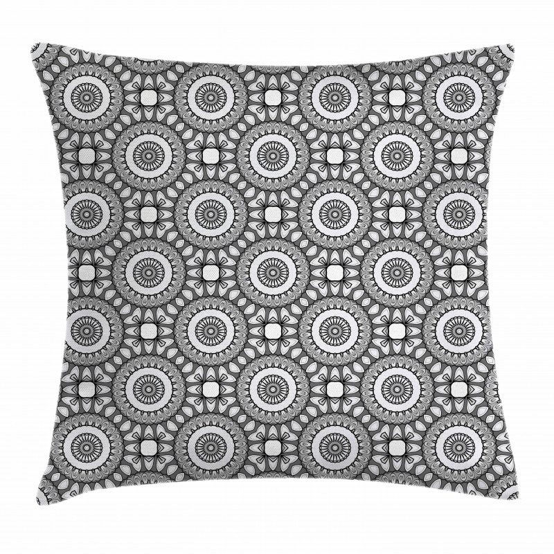 Medieval Effects Circles Pillow Cover