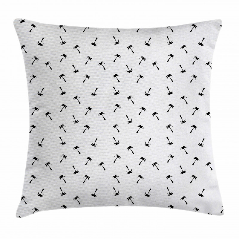Exotic Palm Silhouettes Pillow Cover