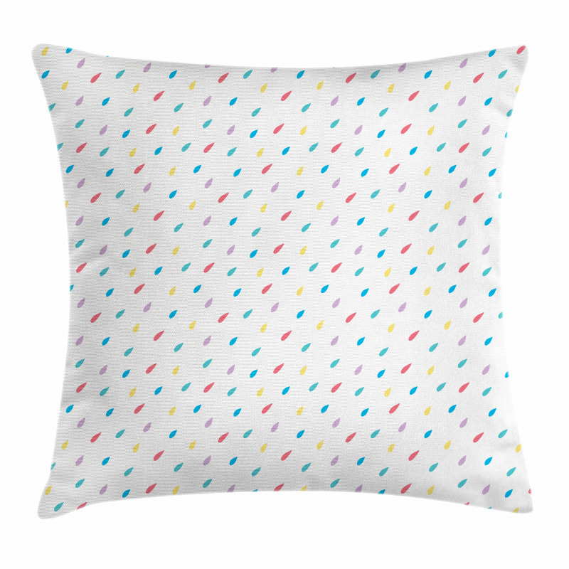 Colorful Tiny Raindrops Pillow Cover