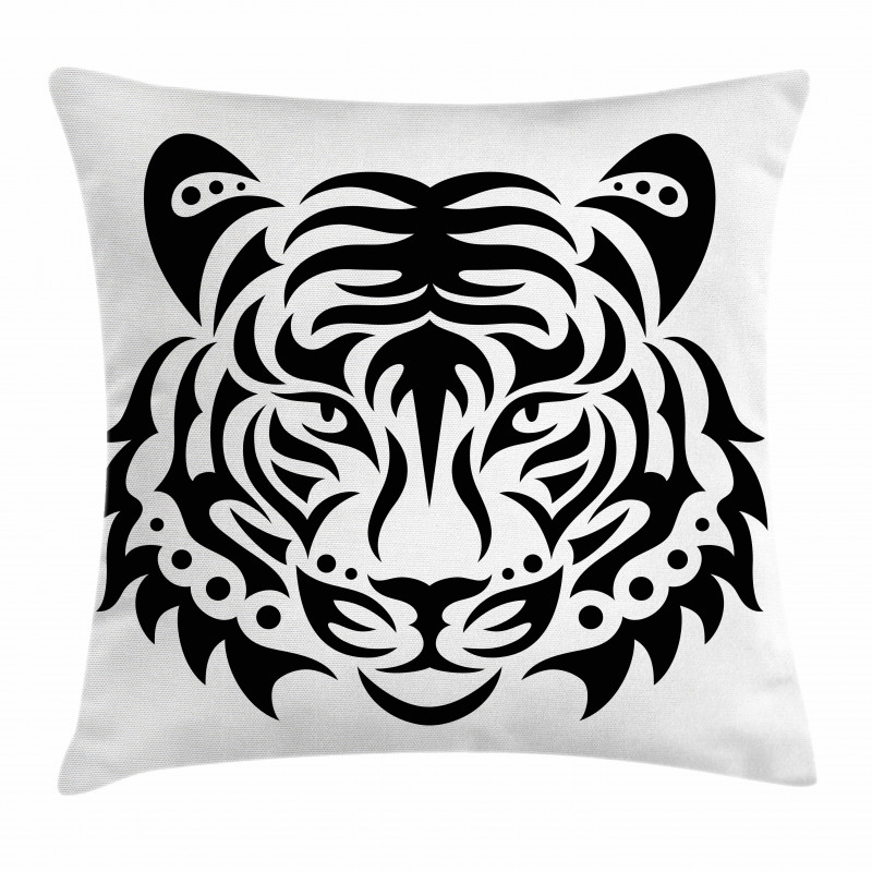 Wild Tiger Head Pillow Cover