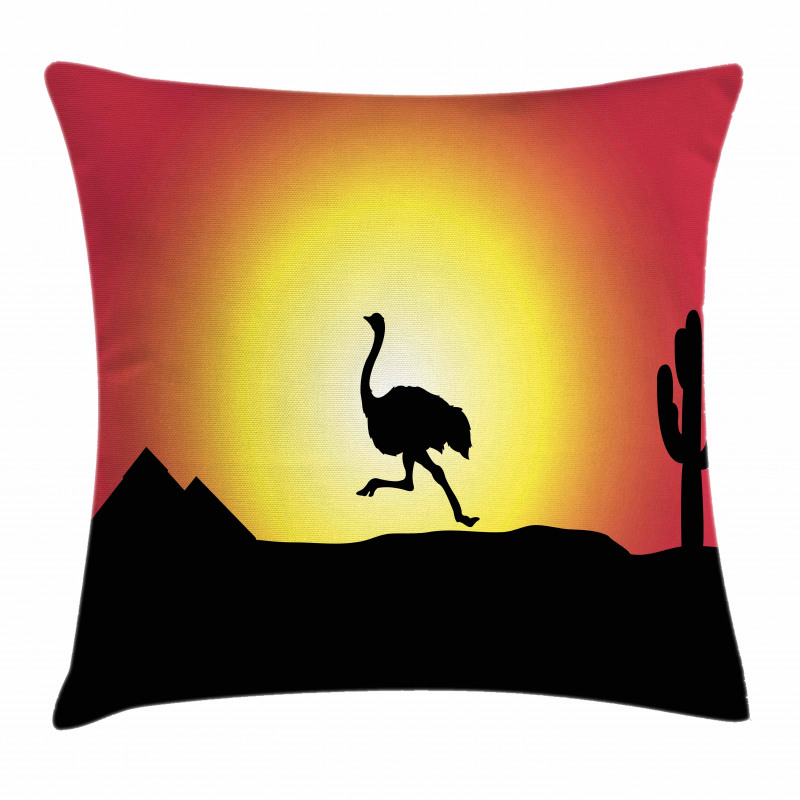 Running Animal Silhouette Pillow Cover