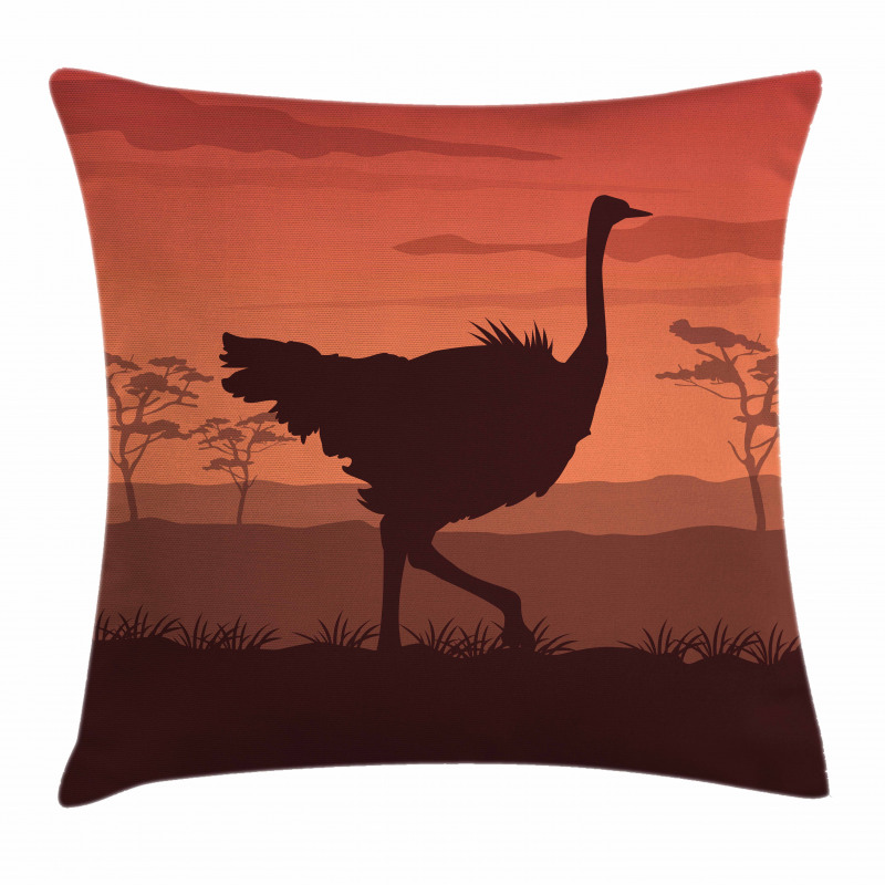 Sunset Silhouette Wild Bird Pillow Cover