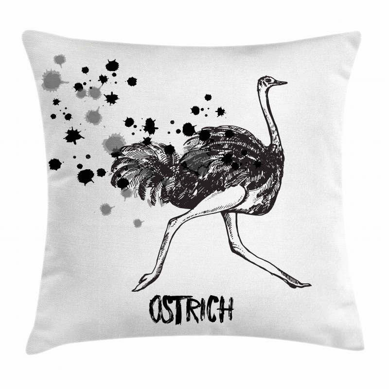 Minimalist Watercolor Bird Pillow Cover