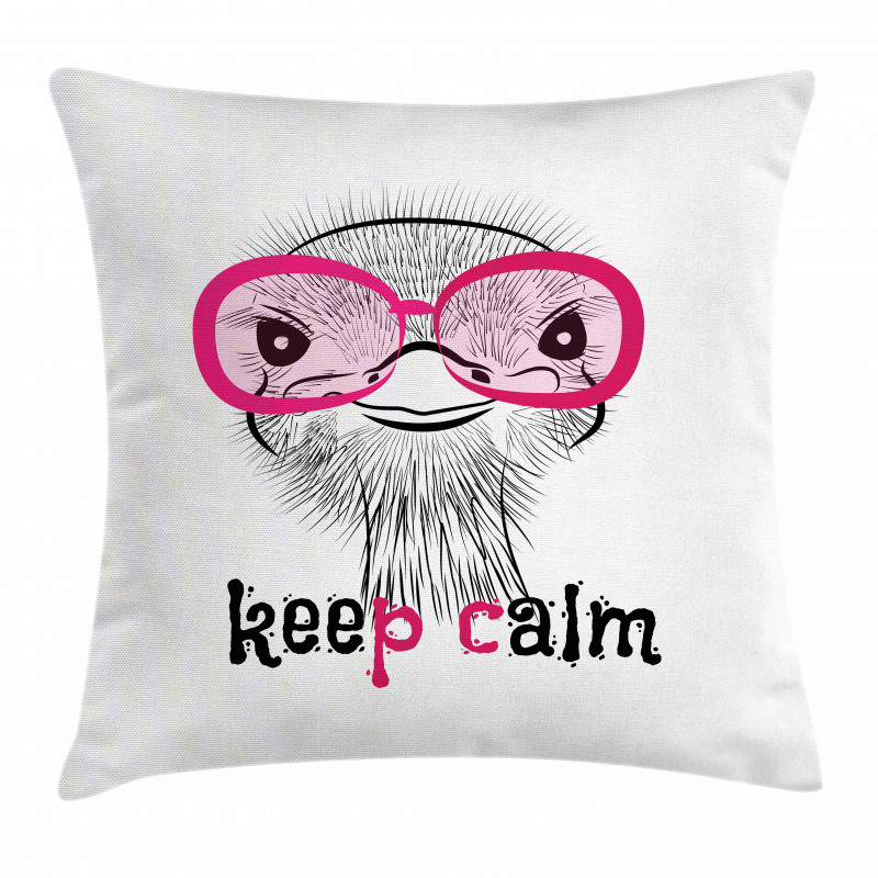 Hipster Animal and Glasses Pillow Cover