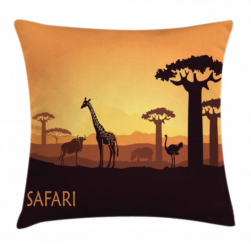 Exotic and Pastoral Sunset Pillow Cover