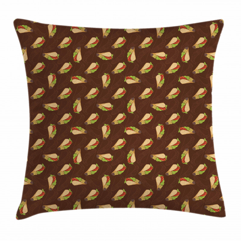 Tasty Yummy Mexican Cuisine Pillow Cover