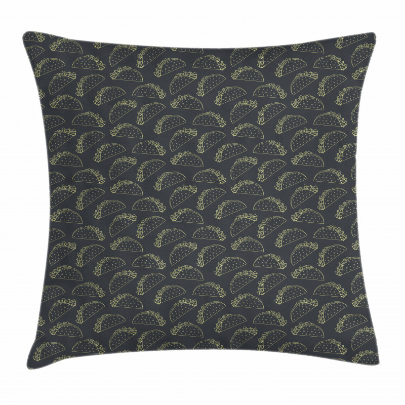 Doodle Style Tortilla Rolls Pillow Cover