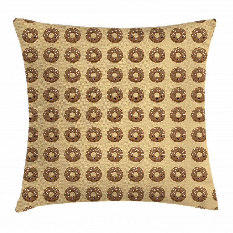 Cocoa Glazed Donuts Pillow Cover