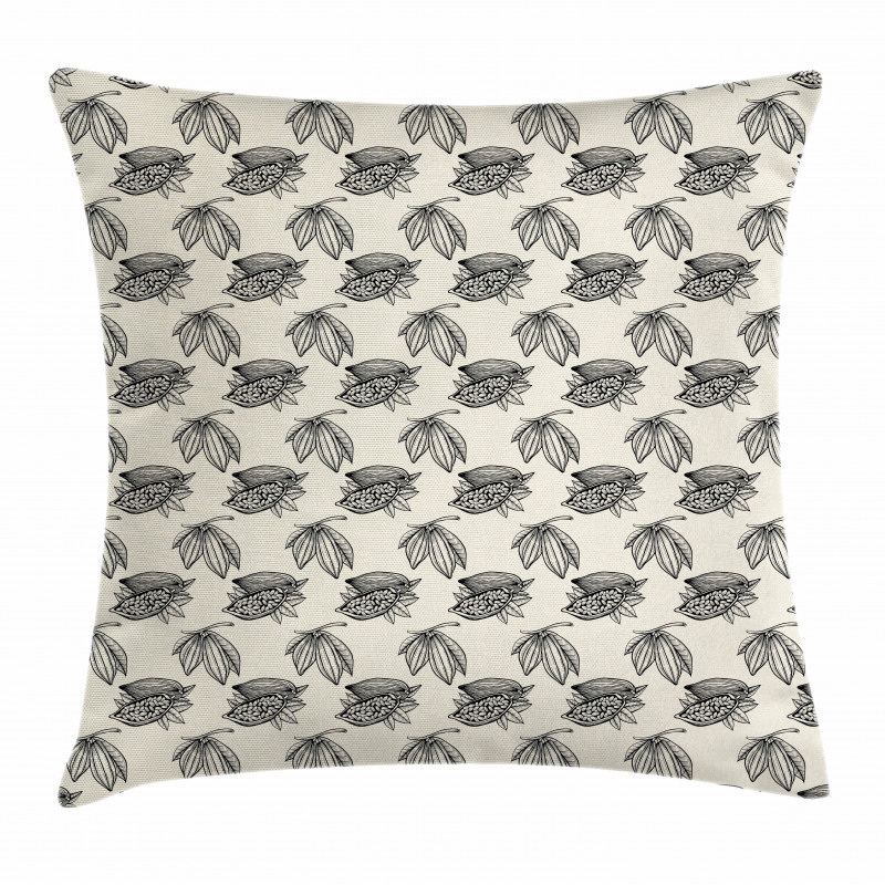 Raw Organic Cocoa Beans Pillow Cover