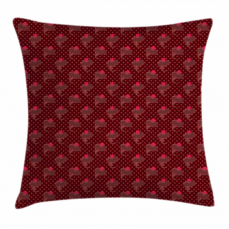 Yummy Cupcakes Cherry Top Pillow Cover