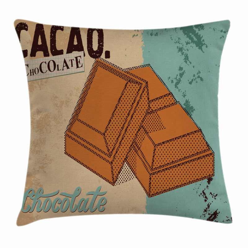 Vintage Chocolate Bar Pillow Cover